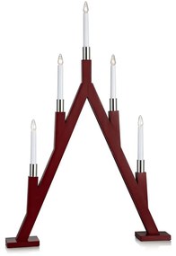 Markslöjd 703836 - Candelabro natalizio BJURFORS 5xE10/3W/55V rosso