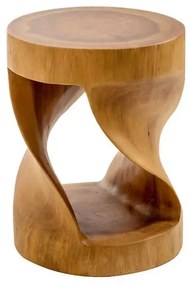 Sgabello 'Twister' in legno di Suar by Cipi 34,5 x 46h cm