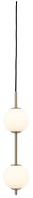 Lampadario LED color ottone in metallo con paralume in vetro ø 12 cm Audrey – UMAGE