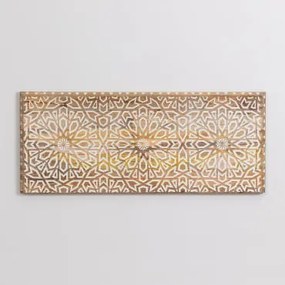 Testiera in legno di mango per letto matrimoniale Rosette - Sklum
