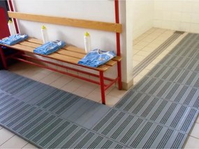 Set 4 Piastrelle in Plastica da Esterno 60 x 60 cm Forata...