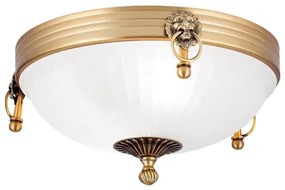 Orion DL 7-522/31 - Plafoniera ROCCA 2xE27/60W/230V diametro 31 cm bronzo/bianco