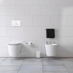 Placca di comando Oli Globe bianca 23 cm in ABS con doppio scarico