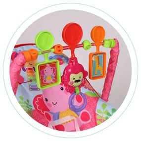 Sedia a dondolo per bambini ECOTOYS in rosa 3in1