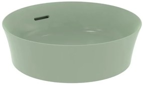 Ideal standard Ipalyss Lavabo 40 cm rotondo da appoggio senza foro con troppo pieno in diamatec salvia