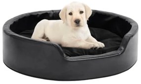 Lettino per Cani Nero 69x59x19 cm in Peluche e Similpelle