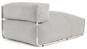 Kave Home - Pouf divano modulare longue outdoor Square grigio chiaro alluminio bianco 165x101cm