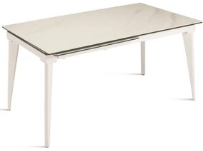 Tavolo allungabile 200 cm ULISSE con top grčs porcellanato effetto Marmo Bianco