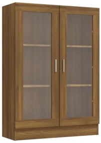 Mobile Vetrina Rovere Marrone 82,5x30,5x115cm Legno Multistrato