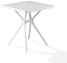 Tavolo da pranzo per giardino Hugo NEW GARDEN struttura e superficie in Polipropilene  bianco per 4 persone 70x70cm