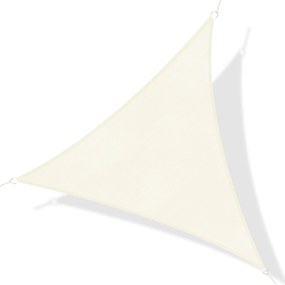 Tenda Vela da Giardino Triangolare 6x6x6m in HDPE Crema...