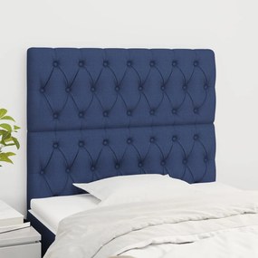 Testiera 2 Pz Blu 90 X 7 X 78/88 Cm İn Tessuto /