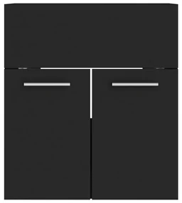 Set mobili da bagno nero in truciolato