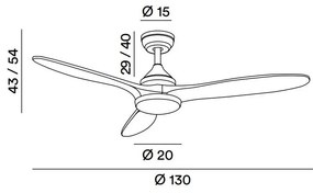 Ventilatore con struttura in metallo. Colore bianco opaco