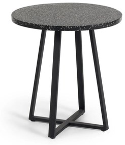 Kave Home - Tavolo rotondo Tella in terrazzo nero Ã˜ 70 cm