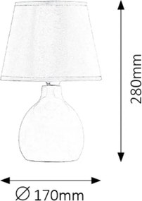 Rabalux 4476 - Lampada da tavolo INGRID 1xE14/40W/230V