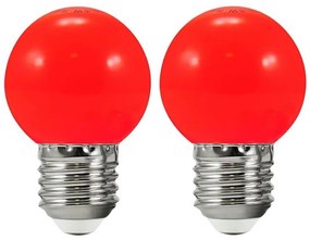 SET 2x Lampadina LED PARTY E27/0,5W/36V rossa