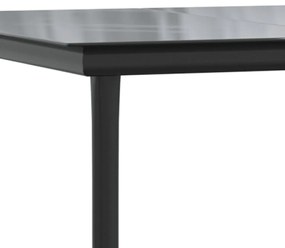 Set da Pranzo da Giardino 5 pz con Cuscini Grigio e Nero