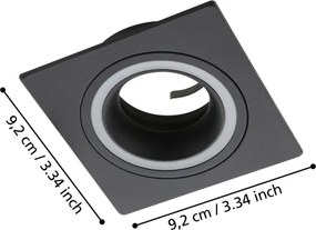 Eglo 900451 - Lampada da incasso CAROSSO 1xGU10/35W/230V antracite