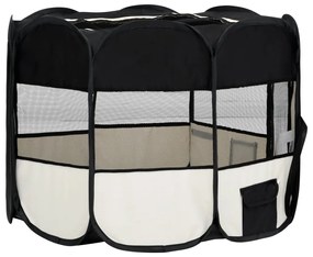 Box per cani pieghevole con borsa trasporto nero 90x90x58 cm