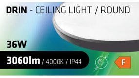 Plafoniera LED da bagno CIRCLE LED/36W/230V 4000K diametro 45 cm IP44 nero