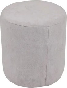 Pouf Tondo Dante D 40 cm in Tessuto Antimacchia Grigio