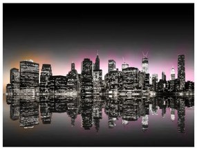 Fotomurale  Colorful glow over NYC  Colore Grigio, Dimensioni e Misure 400x309