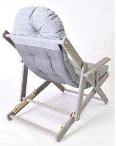 Sedia a sdraio pieghevole da giardino in legno grigio Borneo - Rojaplast