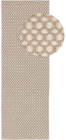 benuta Finest Tappeto passatoia in lana Hector Beige 70x200 cm - Tappeto fibra naturale