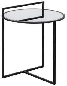 Tavolino Aggiuntivo Nero Ferro Specchio 59 x 59 x 67,5 cm