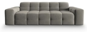 Divano in velluto grigio 222 cm Kendal - Micadoni Home