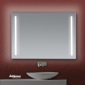 Specchio Linea Led "Gemini" Retroilluminato Con Luci LED e Gancio 70x105cm
