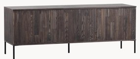 Mobile TV in legno di frassino con frontale millerighe New Gravure