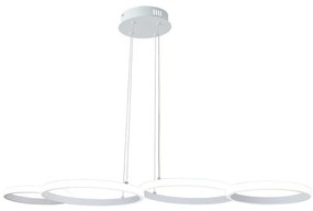 Lampadario LED moderno ATENA bianco, luce con 3 temperature di colore 4000 lumen