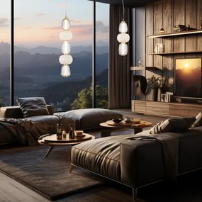 Lampadario LED a sospensione con filo CARO LED/28W/230V oro