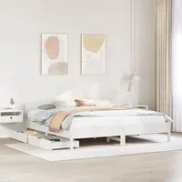 Letto senza Materasso Bianco 180x200 cm Legno Massello di Pino 3301819