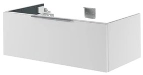 Mobile da bagno sospeso sotto lavabo L 90 x H 32 x P 48 cm bianco laccato, 1 cassetto SENSEA Neo