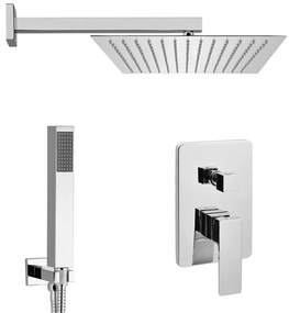 Set doccia incasso soffione 25x25 cm e kit doccia completo Kubo
