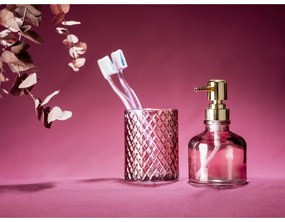 Dispenser per sapone rosa scuro in vetro 200 ml Atessa – Wenko