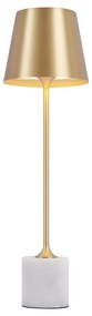 Lampada da tavolo moderna oro 37 cm con LED dimmerabile IP54 ricaricabile - Topi
