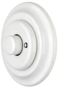 Bohemia-Design - Dimmer rotativo in porcellana dallo stile retrò con cornice 250V/10A bianco