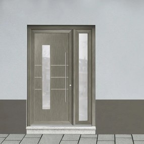 Portoncino d'ingresso Modern4 grigio L 90 x H 210 cm apertura sinistra