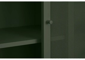 Armadietto verde scuro in metallo con porte scorrevoli 90x180x40 cm Veep – Unique Furniture