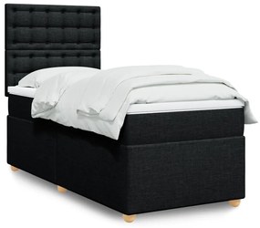 Giroletto A Molle Con Materasso Nero 80x200 Cm İntessuto /