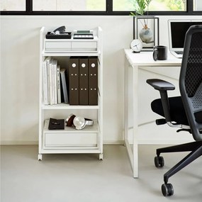 Carrello portaoggetti bianco in metallo 42x84,5x32 cm Tower – YAMAZAKI