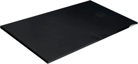 Piatto doccia in resina Strato nero L 180 x L 80 x H 3.2 cm opaco effetto pietra