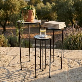 SILVES - set tre fioriere rotonde