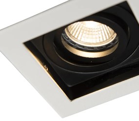 Faretto da incasso Smart bianco con WiFi GU10 regolabile - Carree