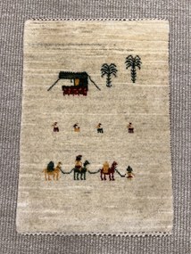 Gashguli Tappeto 40 x 60 Beige (Iran) Annodato A Mano