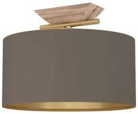 Eglo 390335 - Plafoniera SANTANDRIA 1xE27/40W/230V marrone/oro